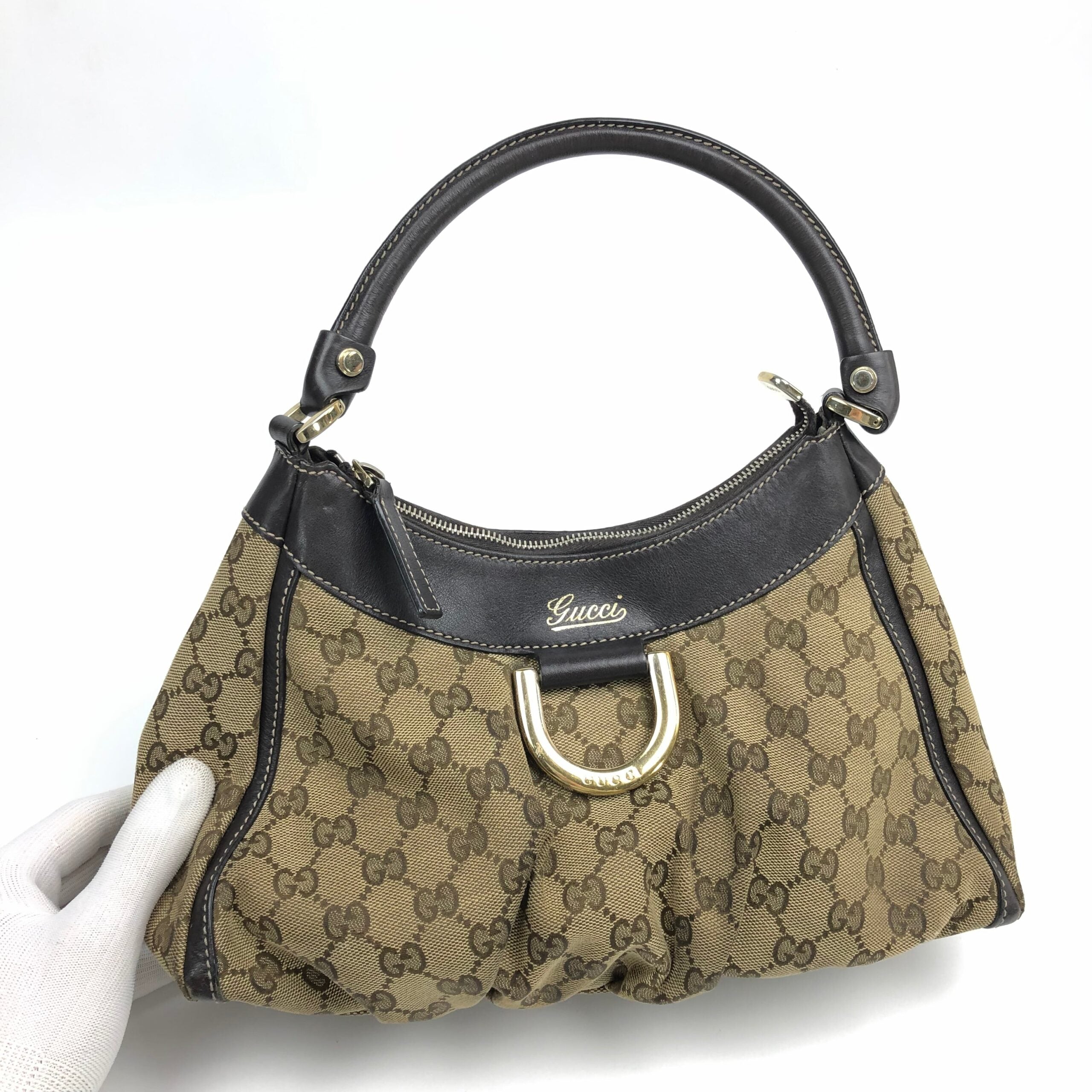 GUCCI ABBEY MONOGRAM SHOULDER BAG