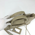 BALENCIAGA CROCODILE EMBOSSED LEATHER CITY BAG