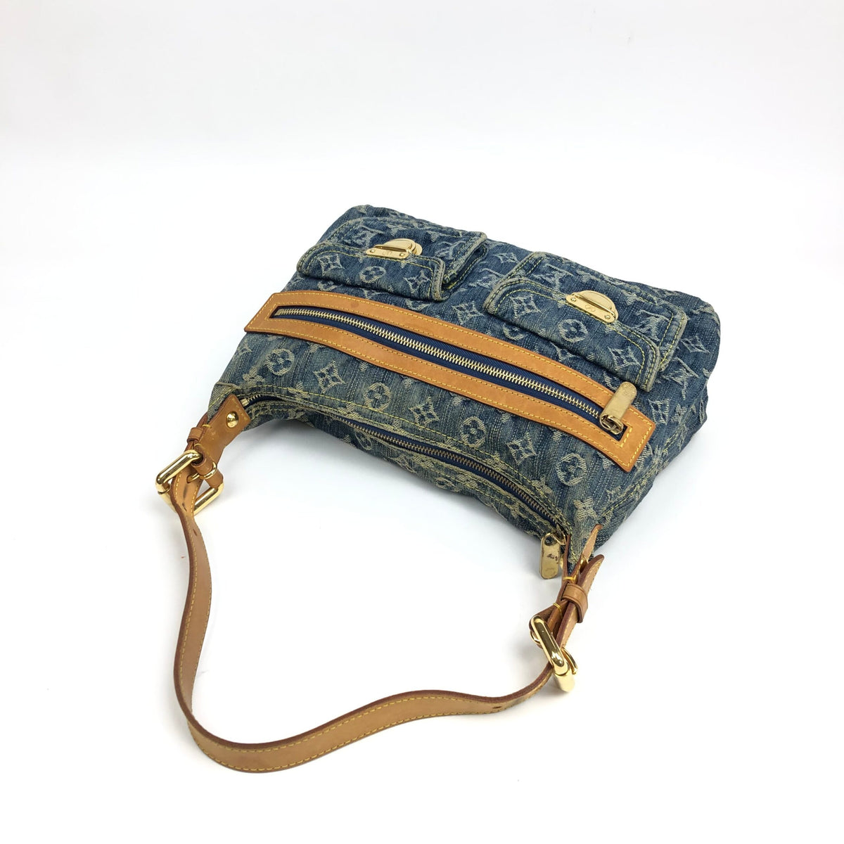 LOUIS VUITTON BAGGY PM DENIM SHOULDER BAG