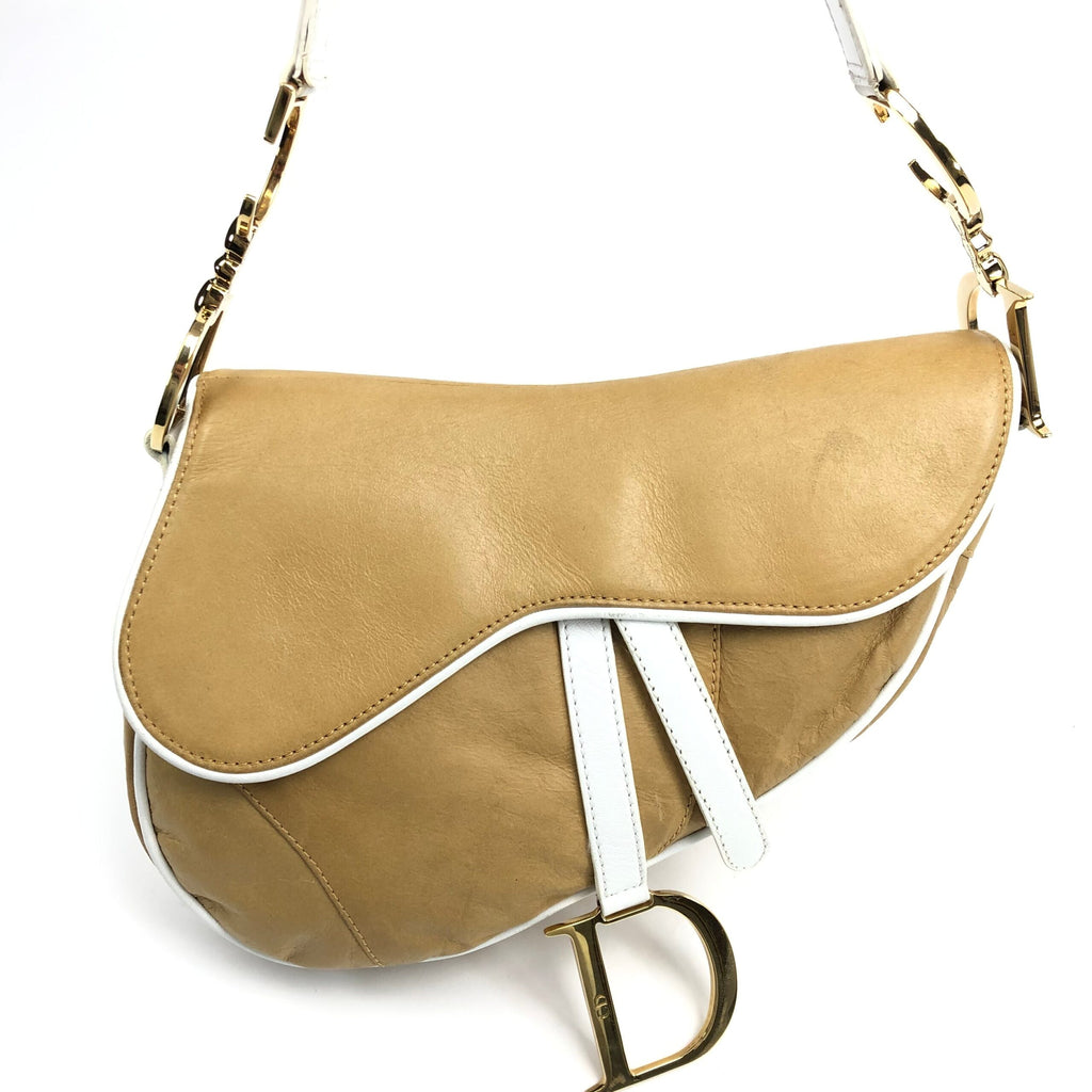 CHRISTIAN DIOR LEATHER SADDLE BAG
