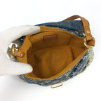 LOUIS VUITTON PLEATY DENIM SHOULDER BAG