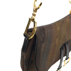 CHRISTIAN DIOR 2001 WATERCOLOUR DOUBLE SADDLE BAG