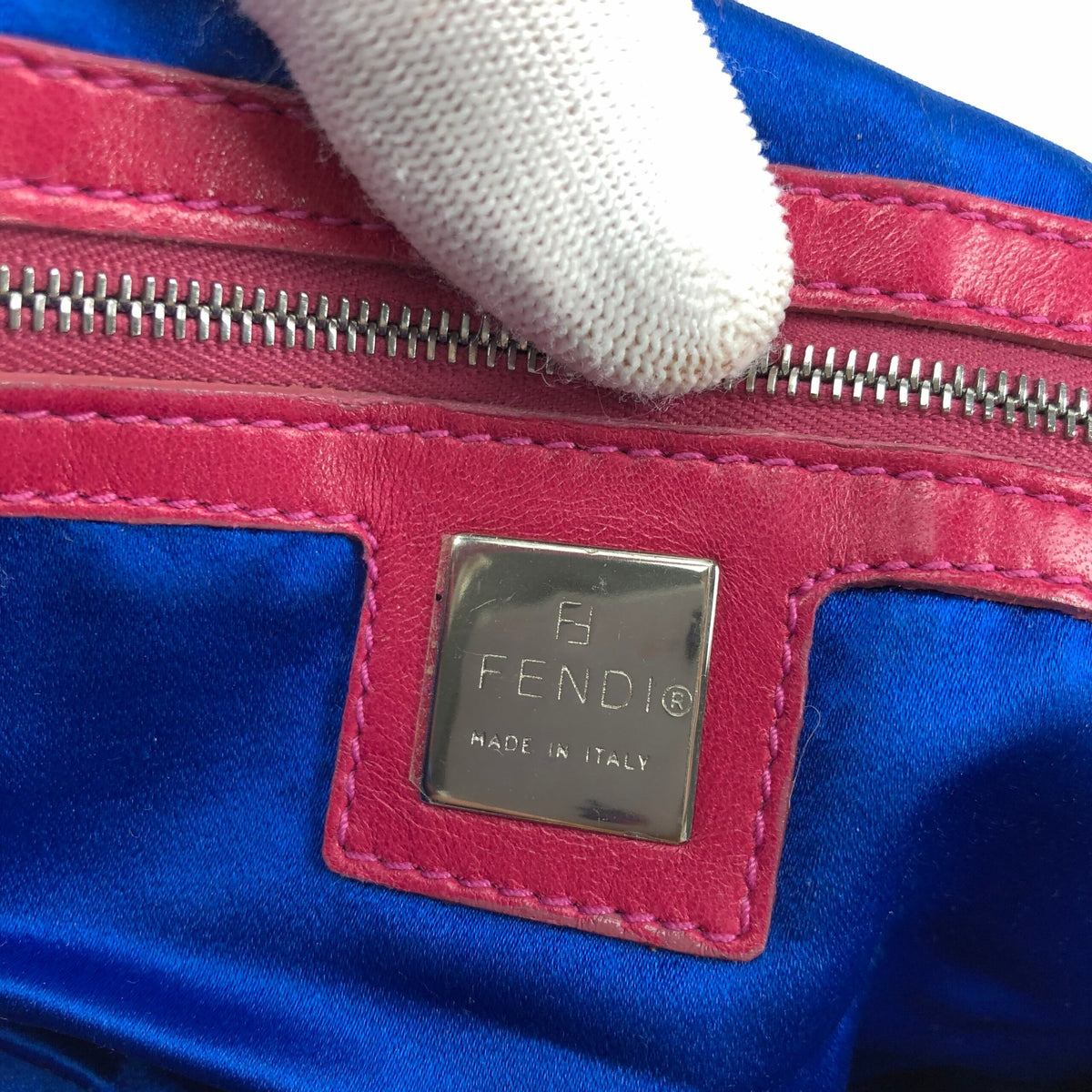 FENDI CROCHET BAGUETTE SHOULDER BAG