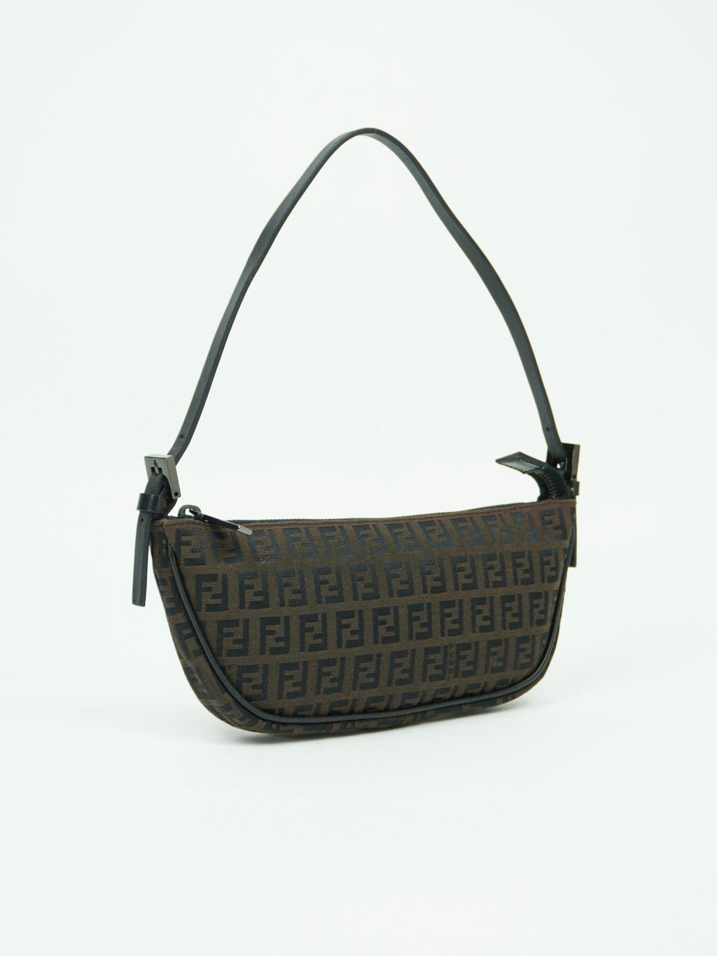 FENDI ZUCCA CRESCENT SHOULDER BAG