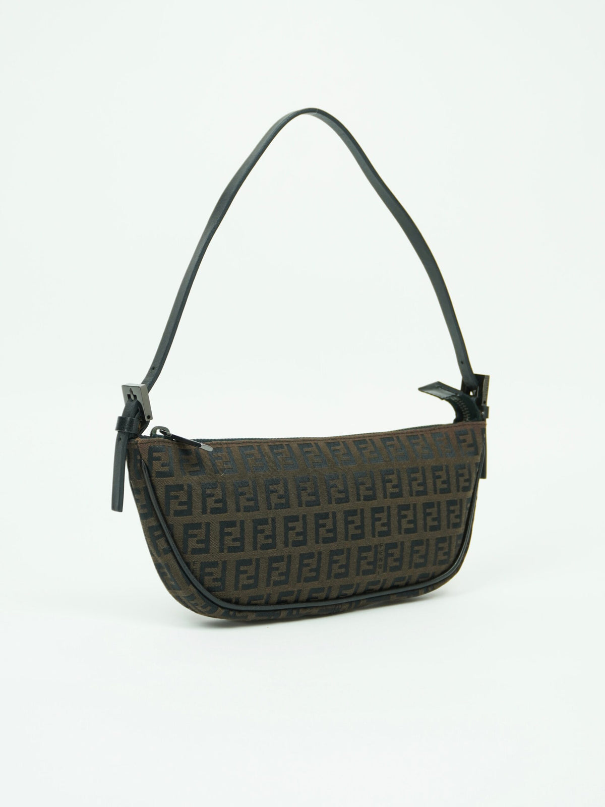 FENDI ZUCCA CRESCENT SHOULDER BAG