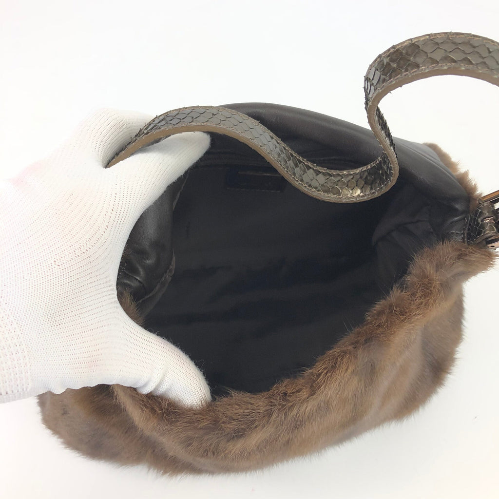 FENDI MINK FUR MAMA BAGUETTE BAG