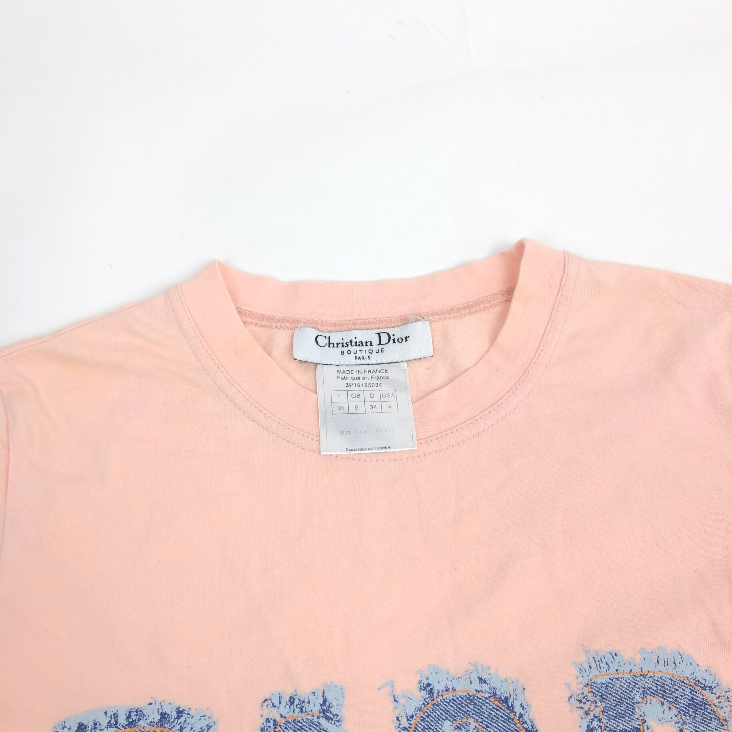 CHRISTIAN DIOR DENIM PRINT T-SHIRT