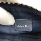CHRISTIAN DIOR MONOGRAM SHOULDER BAG WITH SILVER DETAILING