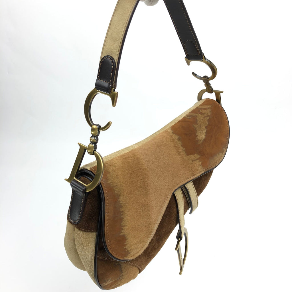CHRISTIAN DIOR PONY HAIR SADDLE BAG