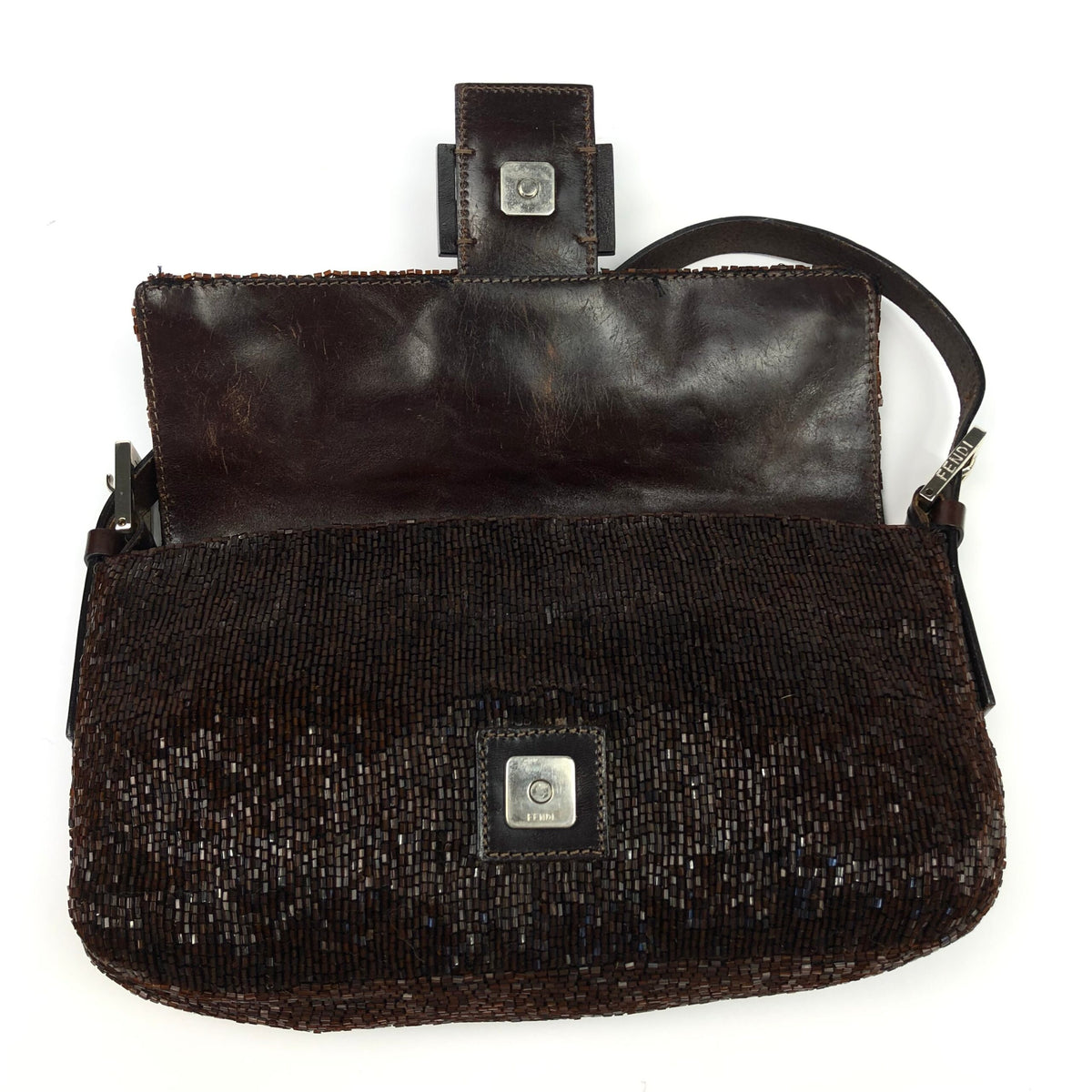 FENDI BEADED BAGUETTE SHOULDER BAG