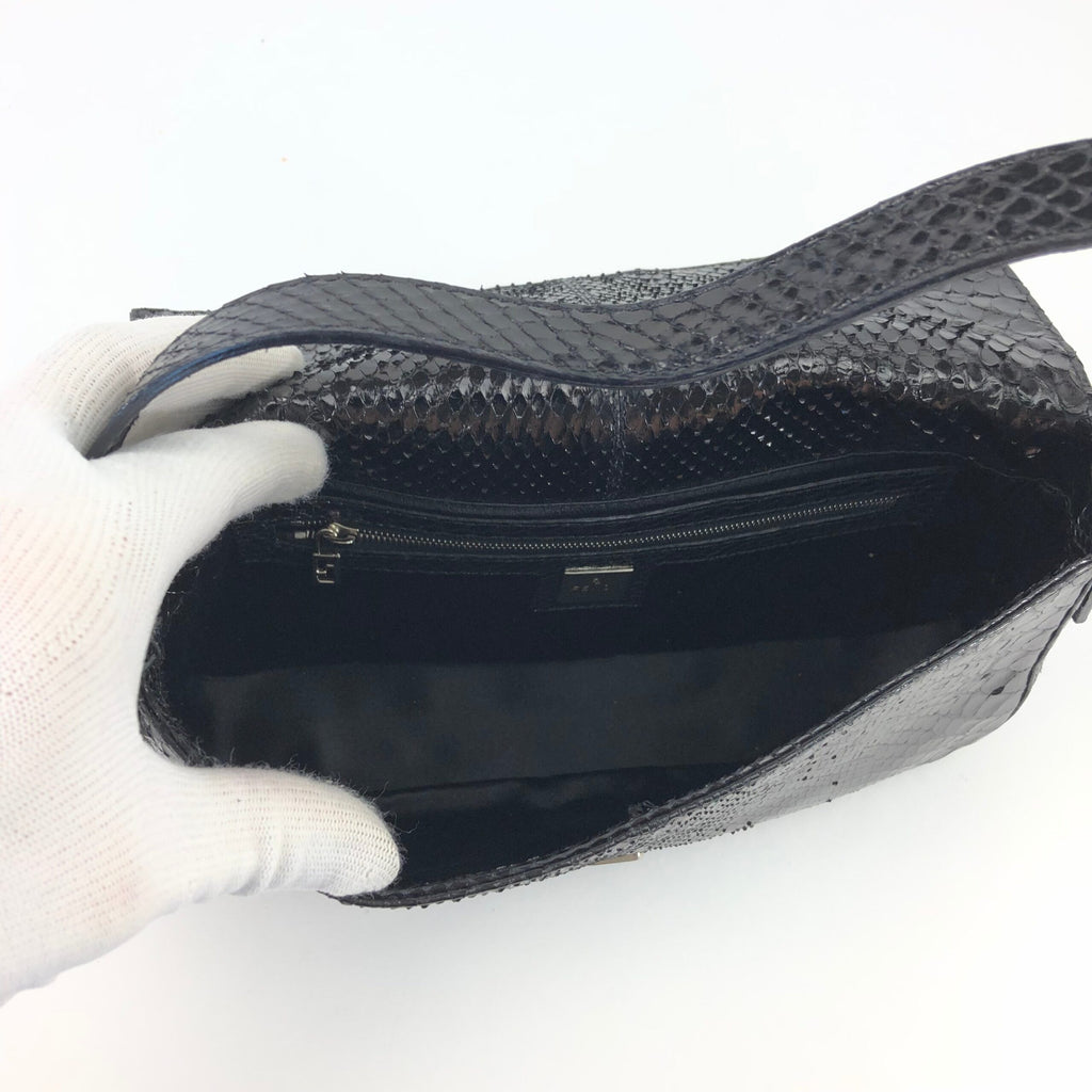 FENDI PYTHON SNAKESKIN BAGUETTE BAG