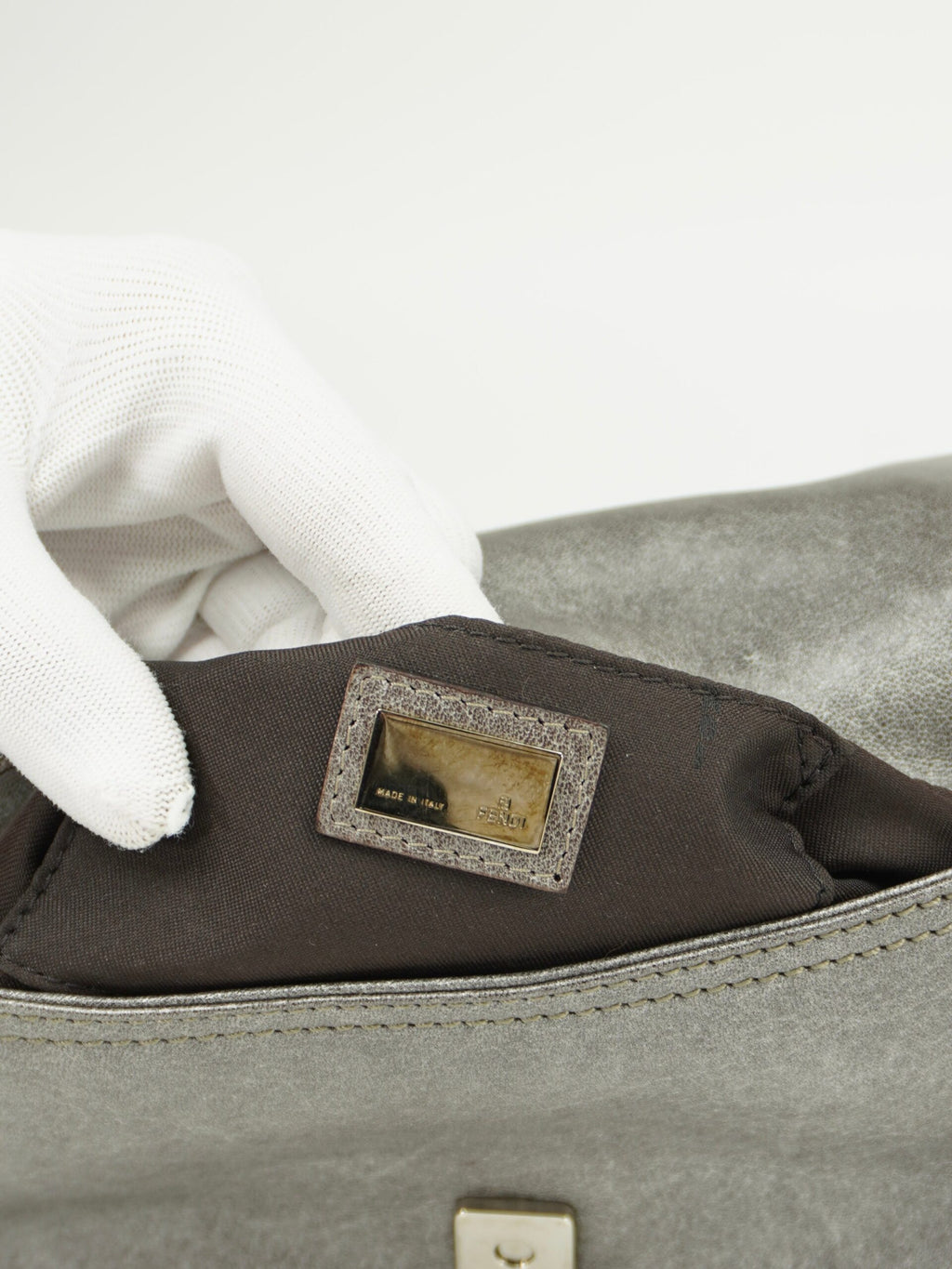 FENDI LEATHER BAGUETTE