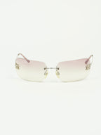 CHANEL RIMLESS RHINESTONE SUNGLASSES
