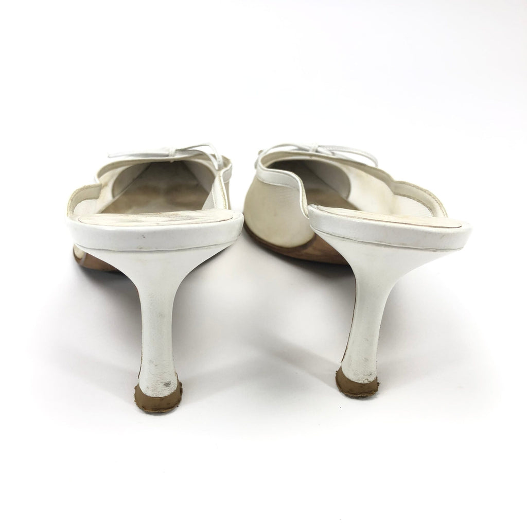 CHANEL LOGO KITTEN HEELS