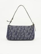 FENDI DENIM ZUCCA SHOULDER BAG