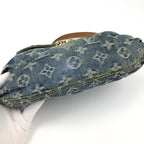 LOUIS VUITTON DENIM PLEATY SHOULDER BAG