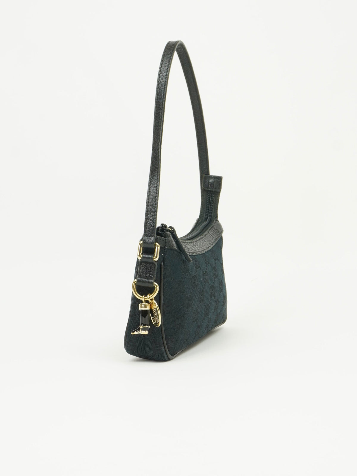GUCCI MONOGRAM BOOT CHARM BAG