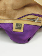 FENDI CALF HAIR PATCHWORK BAGUETTE BAG