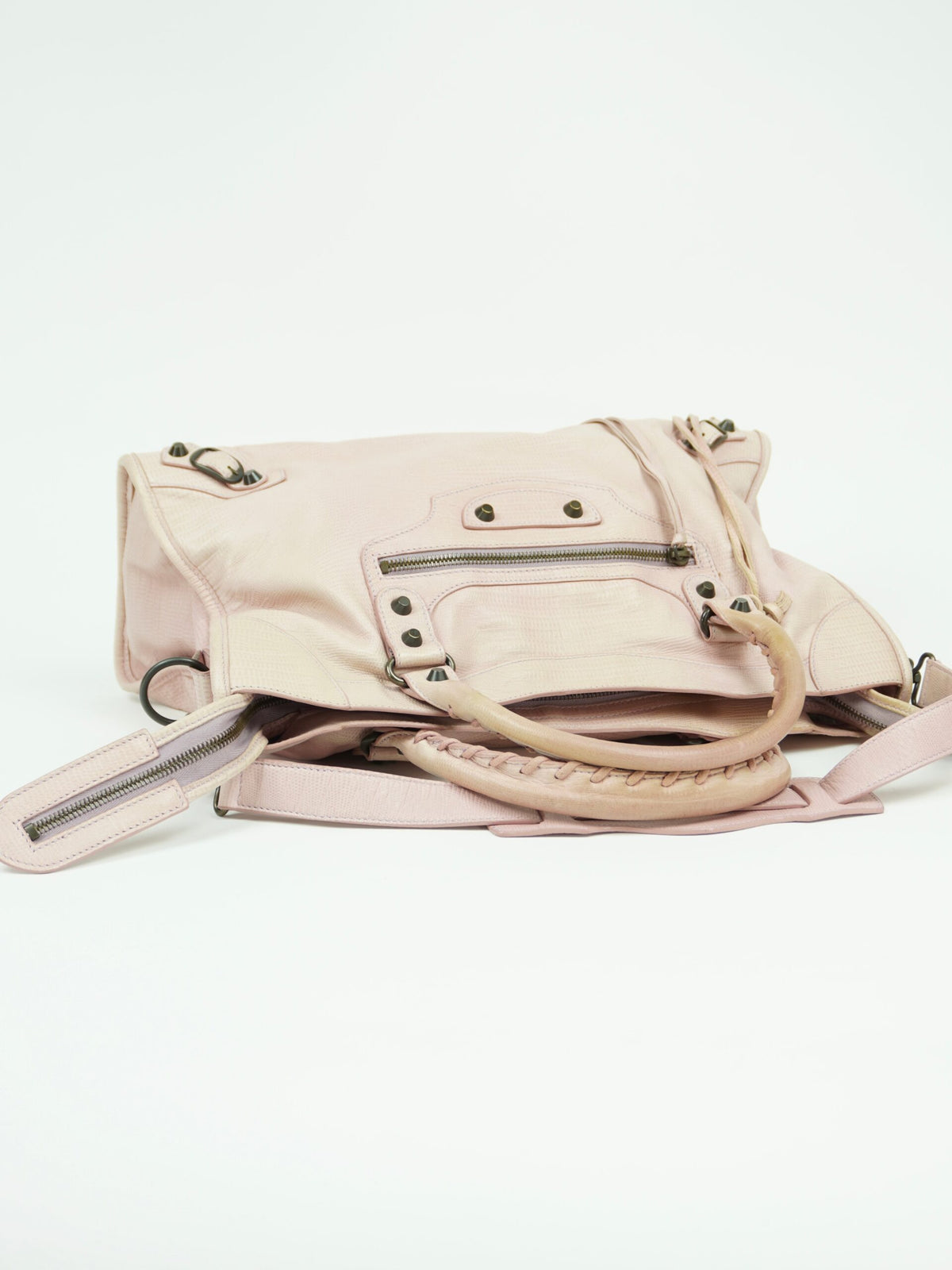 BALENCIAGA LIZARD EMBOSSED CITY BAG