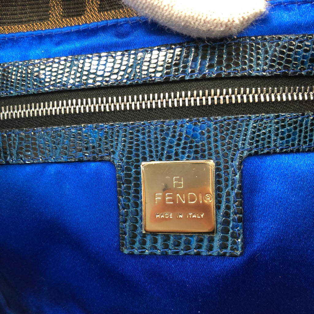 FENDI ZUCCA BEADED BAGUETTE BAG