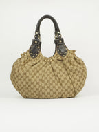 GUCCI MONOGRAM STUDDED PELHAM BAG