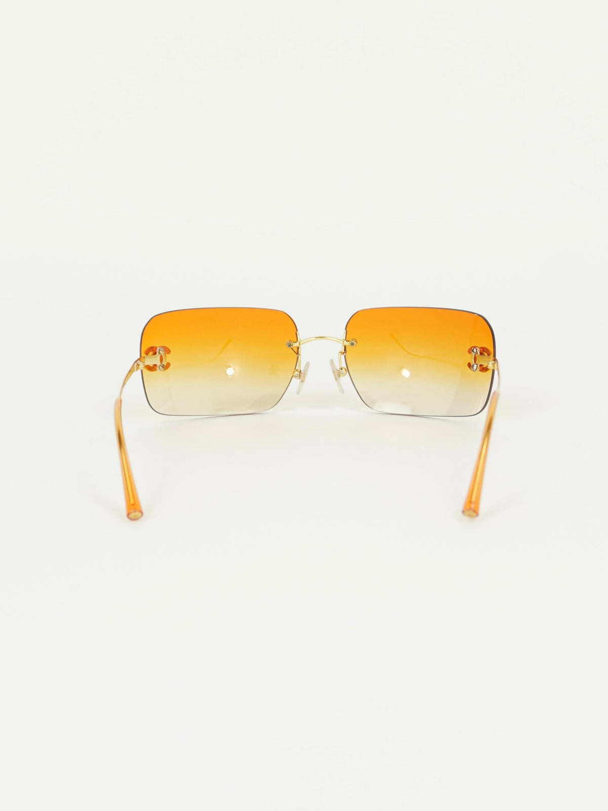 CHANEL RIMLESS RHINESTONE SUNGLASSES