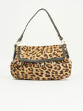 FENDI LEOPARD PRINT PONY HAIR BAG