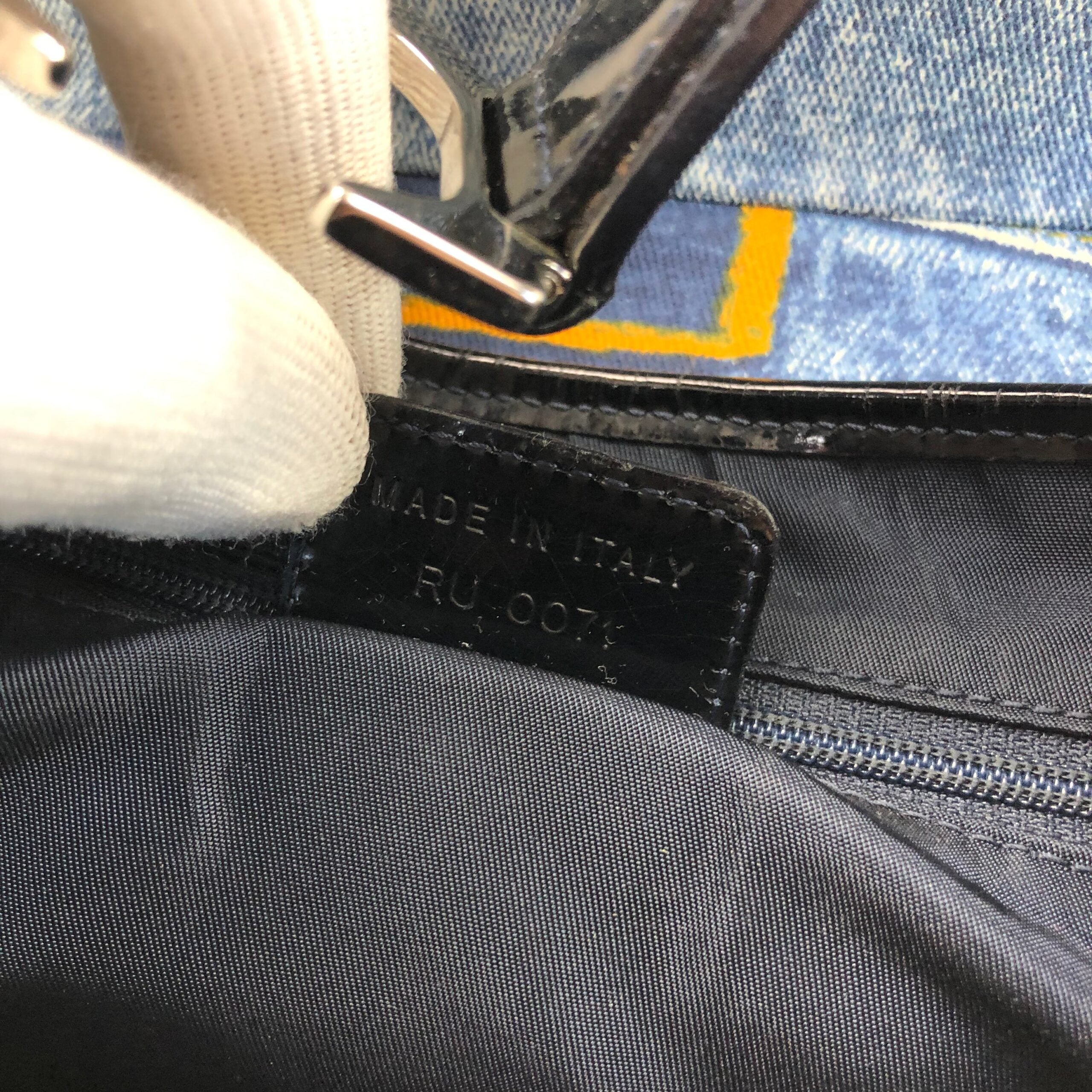 CHRISTIAN DIOR DENIM DOUBLE SADDLE BAG