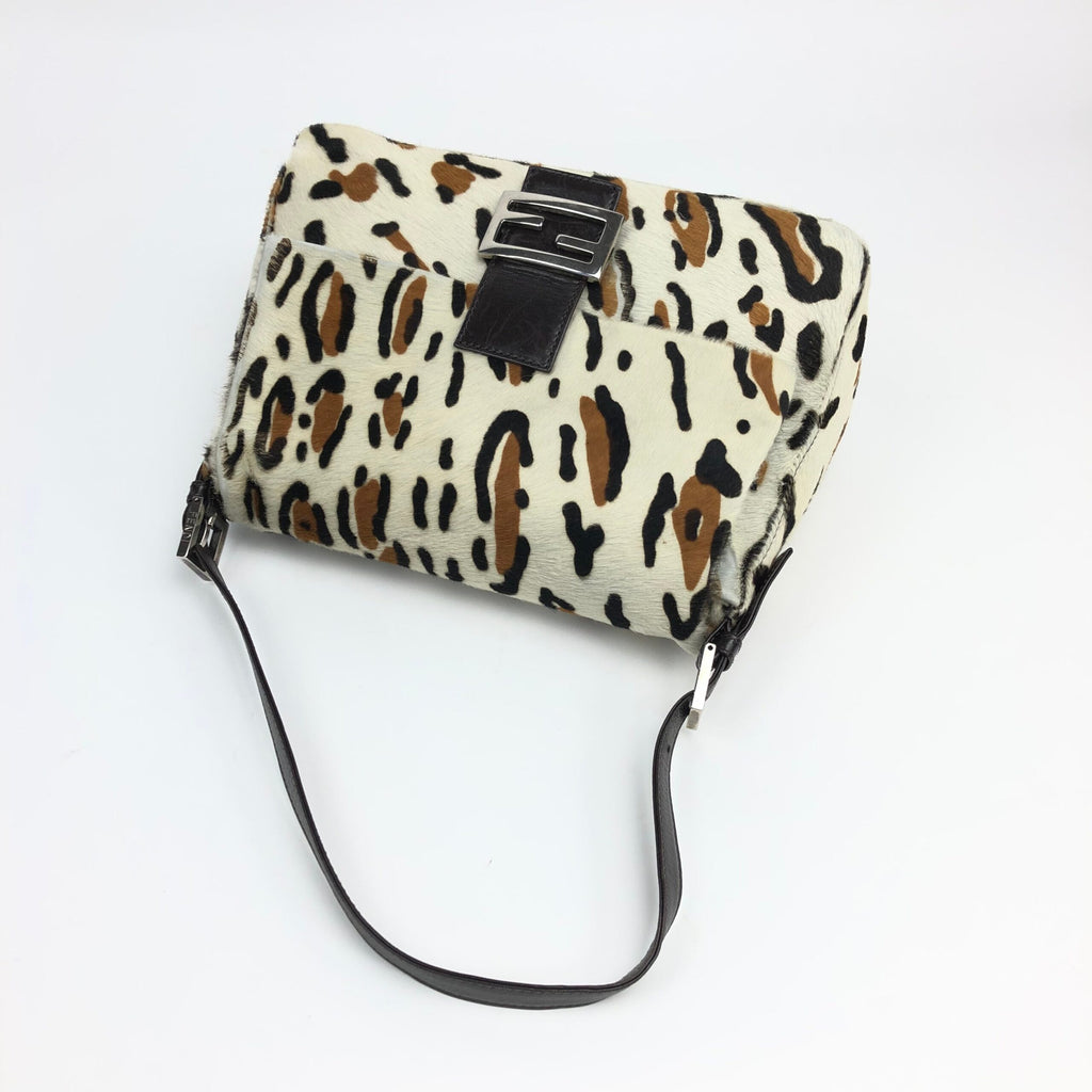 FENDI CALF HAIR MAMA BAGUETTE BAG