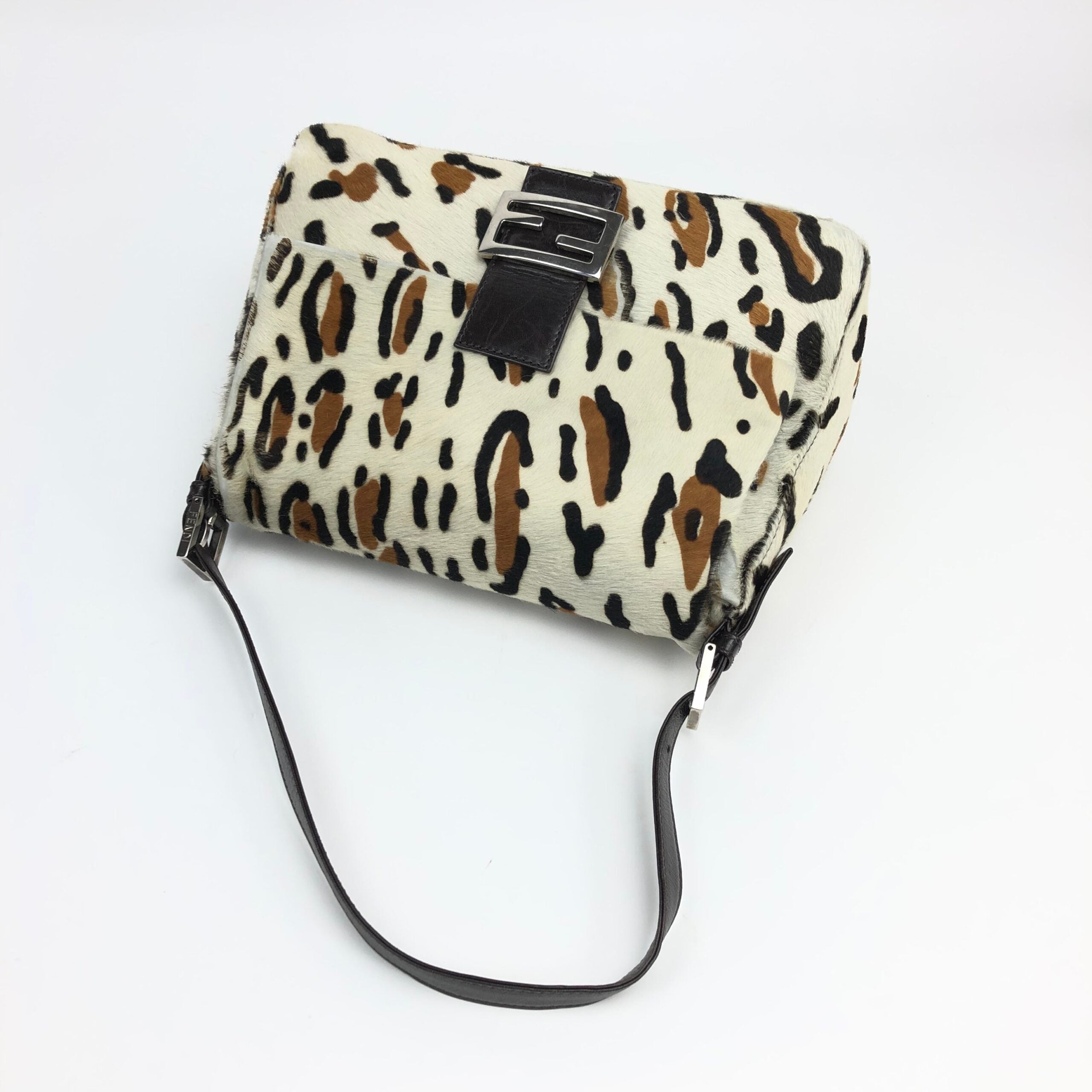 FENDI CALF HAIR MAMA BAGUETTE BAG