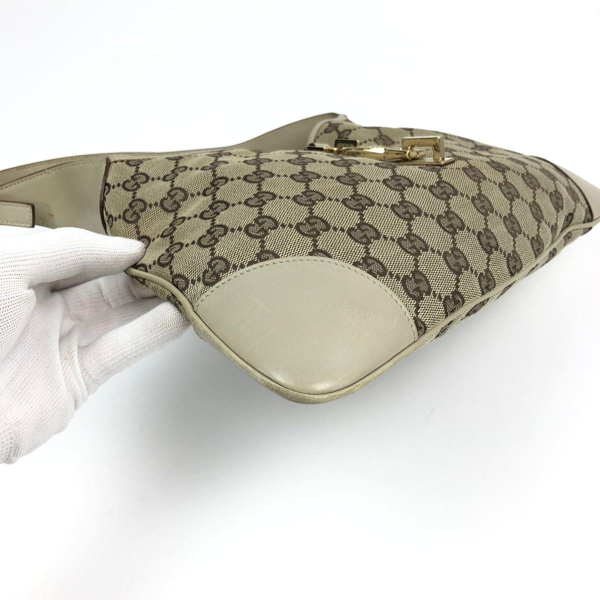 GUCCI MONOGRAM JACKIE SHOULDER BAG