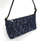 FENDI ZUCCA DENIM SHOULDER BAG