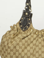 GUCCI MONOGRAM STUDDED PELHAM BAG