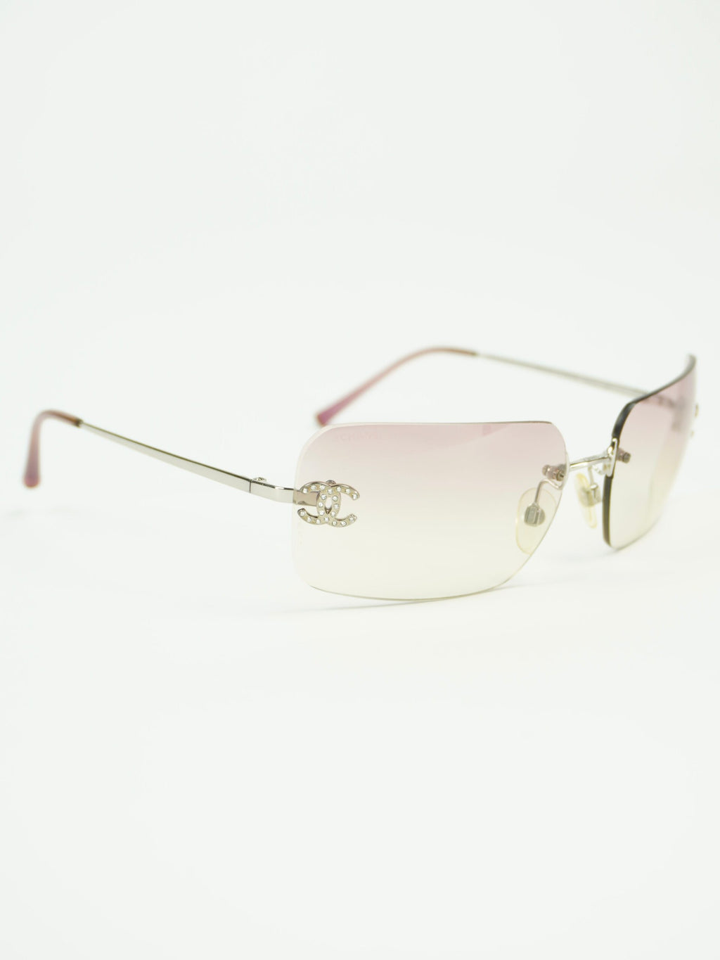 CHANEL RIMLESS RHINESTONE SUNGLASSES