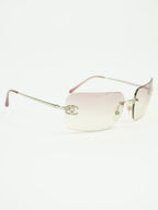 CHANEL RIMLESS RHINESTONE SUNGLASSES