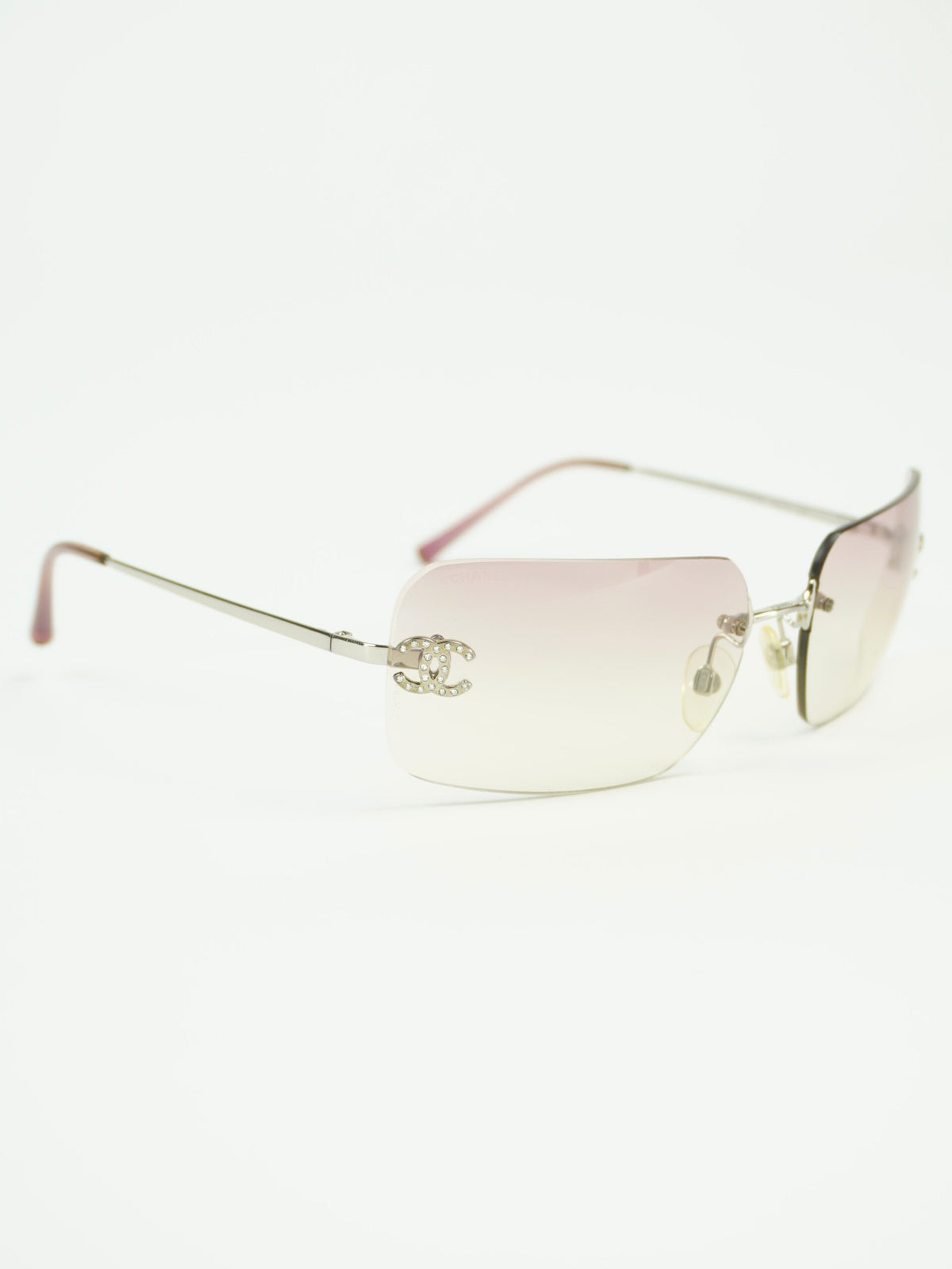 CHANEL RIMLESS RHINESTONE SUNGLASSES