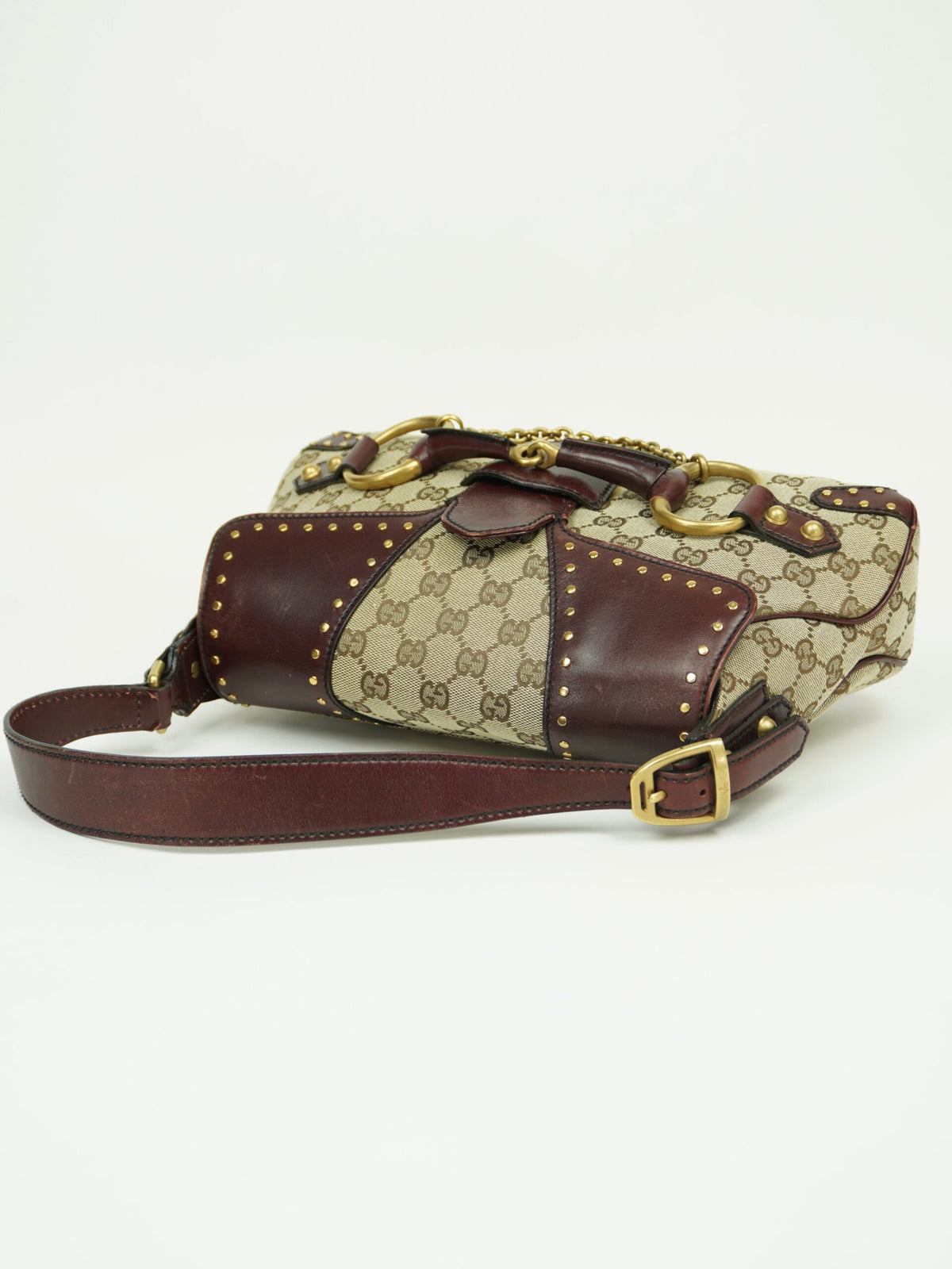 GUCCI HORSEBIT STUDDED CHAIN SHOULDER BAG