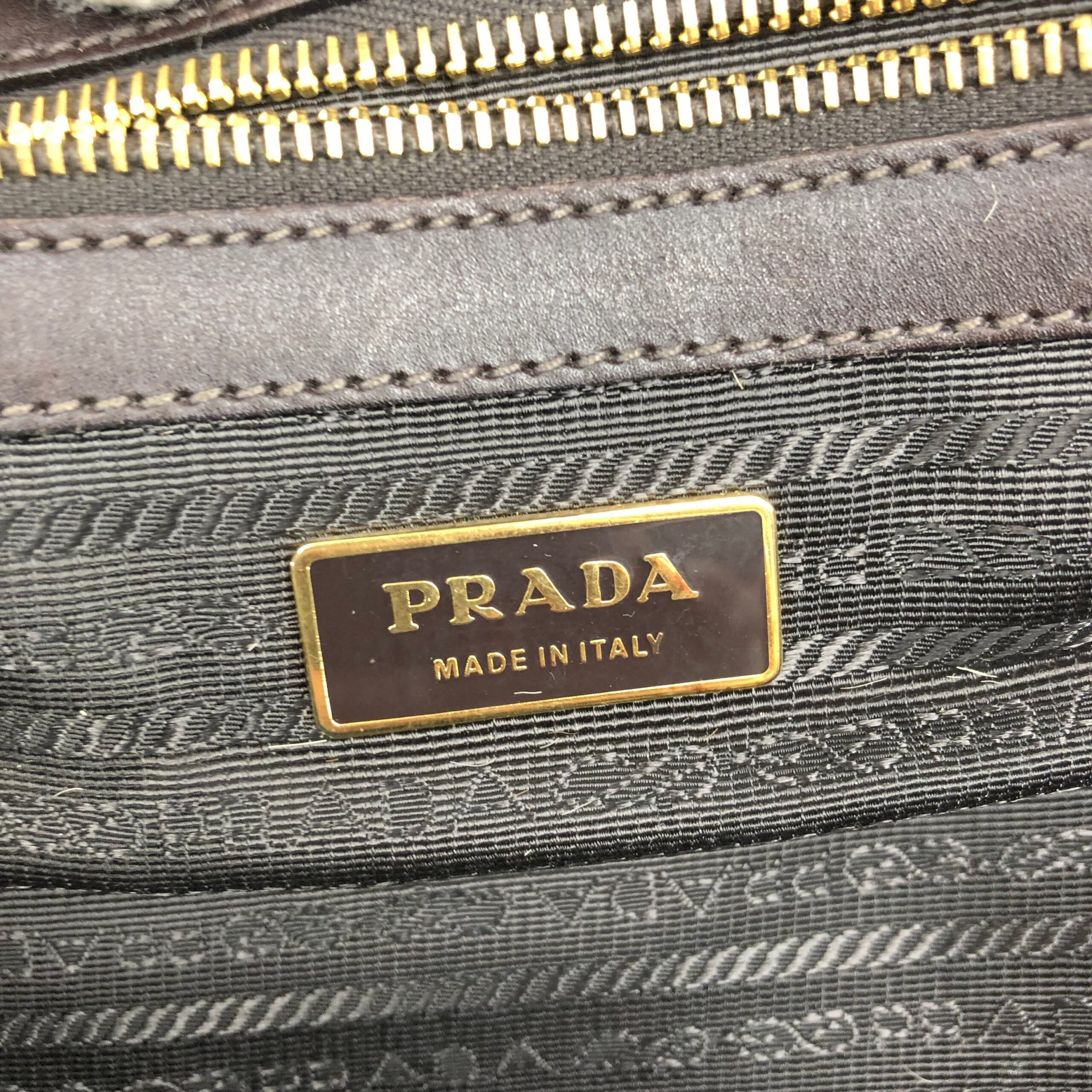 PRADA CALF HAIR LEOPARD SHOULDER BAG