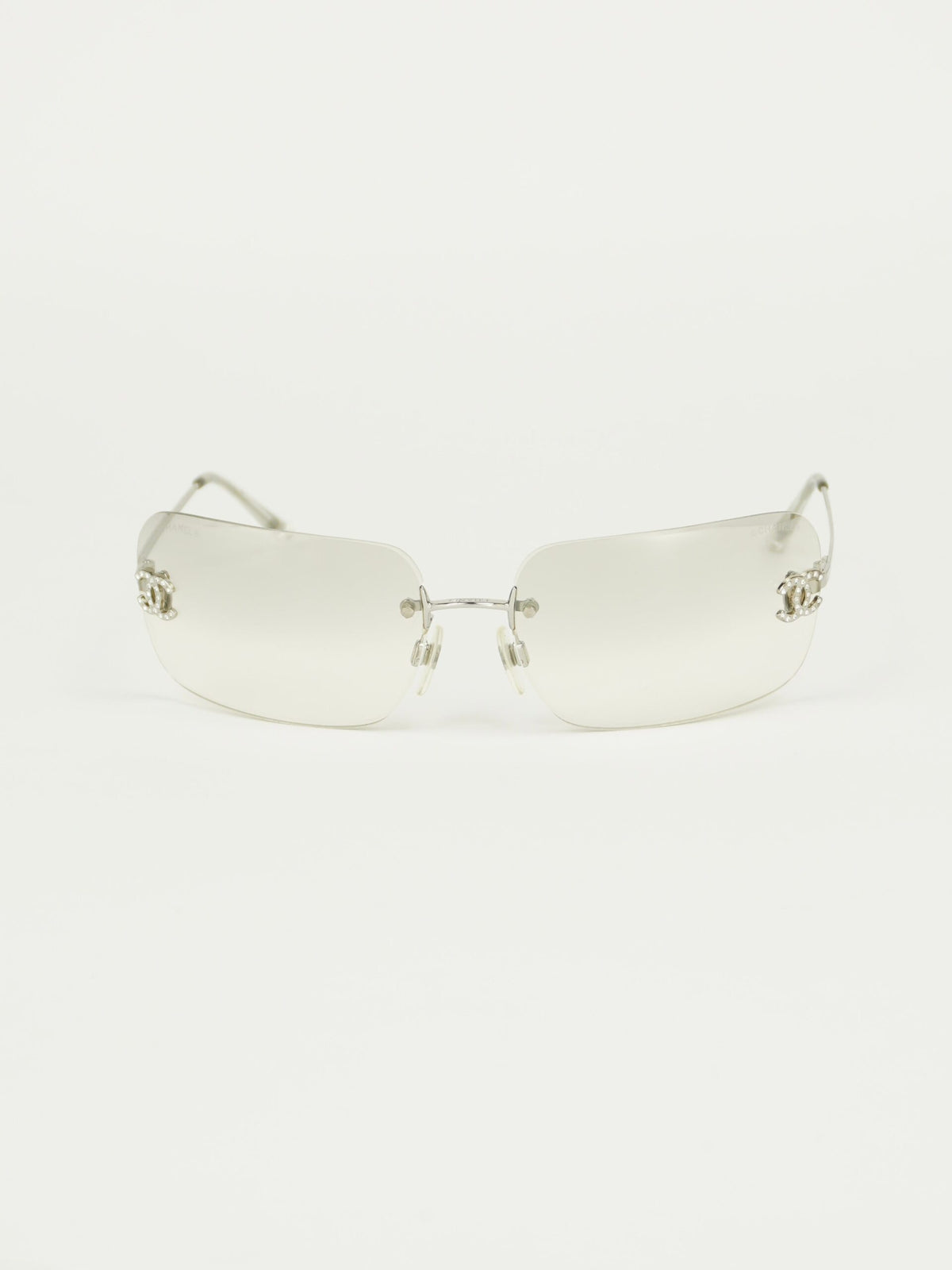 CHANEL RIMLESS RHINESTONE SUNGLASSES