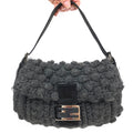 FENDI CASHMERE WOOL BAGUETTE SHOULDER BAG