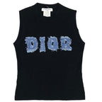 CHRISTIAN DIOR DENIM PRINT TOP