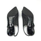 CHANEL LOGO SLING-BACK MULE HEELS