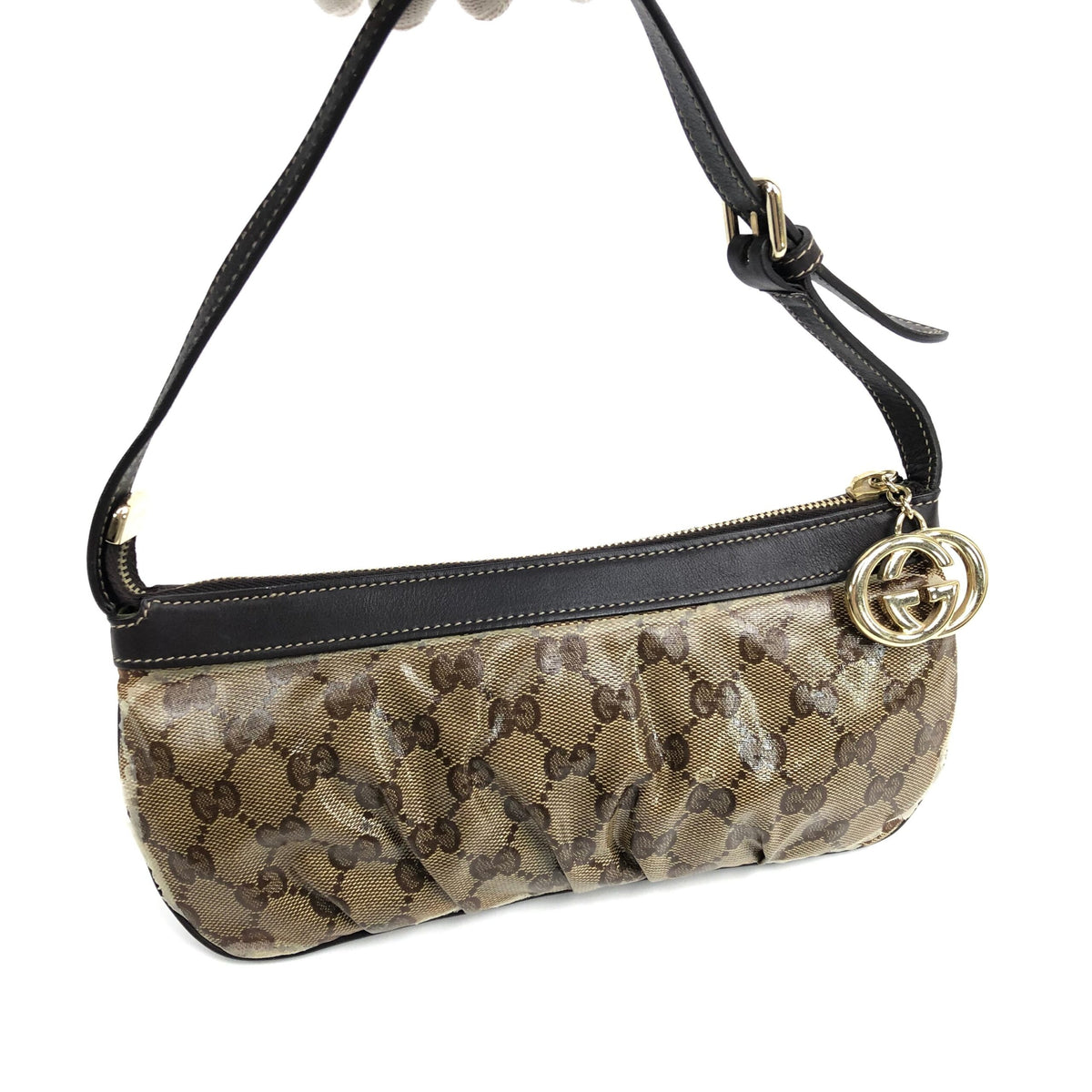 GUCCI MONOGRAM SHOULDER BAG