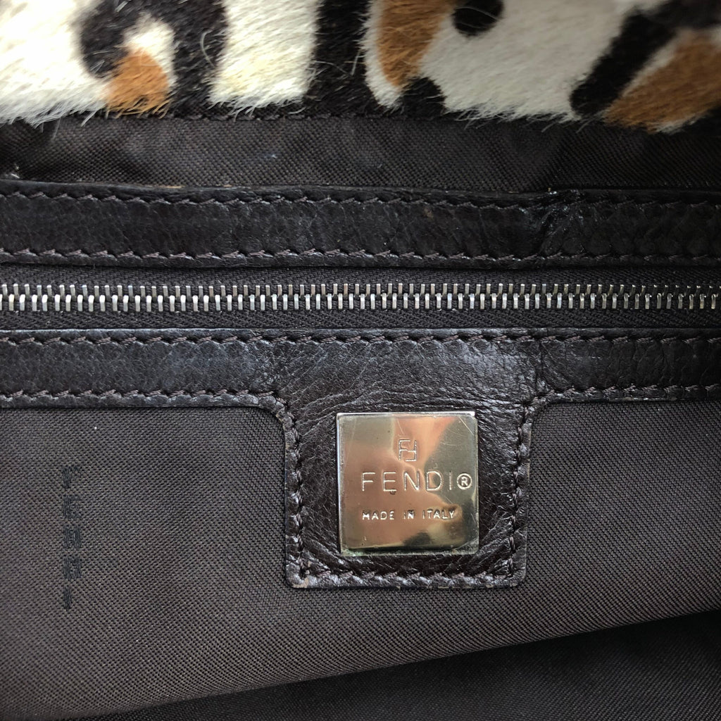 FENDI CALF HAIR MAMA BAGUETTE BAG