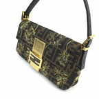 FENDI ZUCCA FLORAL BAGUETTE BAG