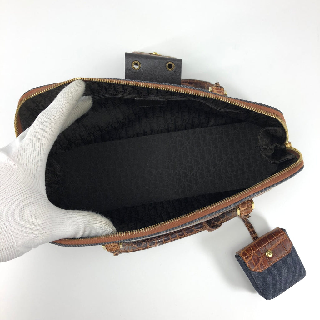 CHRISTIAN DIOR STREET CHIC CROCODILE DENIM BAG