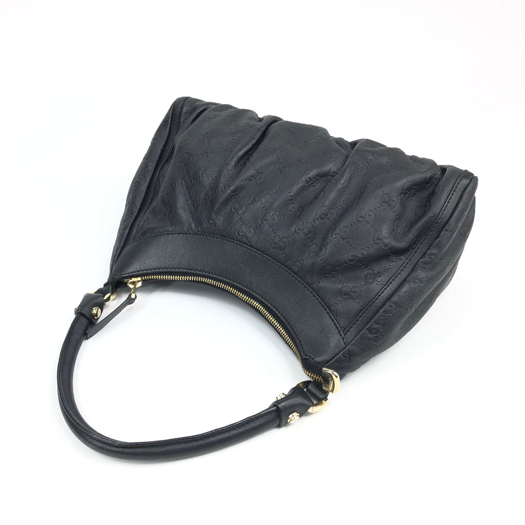 GUCCI MONOGRAM ABBEY LEATHER SHOULDER BAG