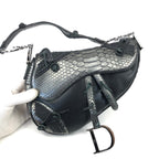 CHRISTIAN DIOR HOLLYWOOD PYTHON LEATHER SADDLE BAG