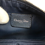 CHRISTIAN DIOR MONOGRAM SHOULDER BAG WITH SILVER DETAILING