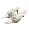 CHANEL LOGO KITTEN HEELS